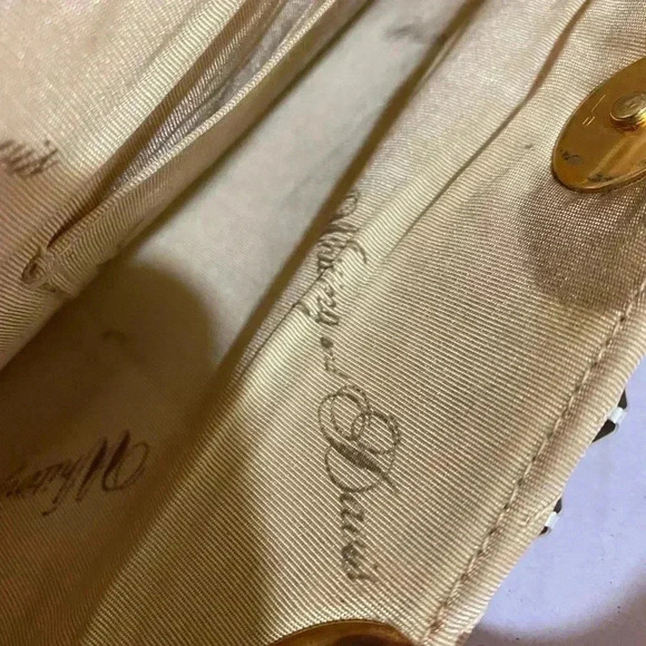 Whiting & Davis vintage beige metal handle handbag - Picture 8 of 10